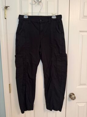 American Eagle Outfitters Black Barrel Cargo Pants Super Soft Stretch 6